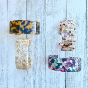 Set of 4 Resin Cuff Bracelets